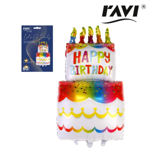 Let's Go Party balon foliowy Birthday Cake RAVI